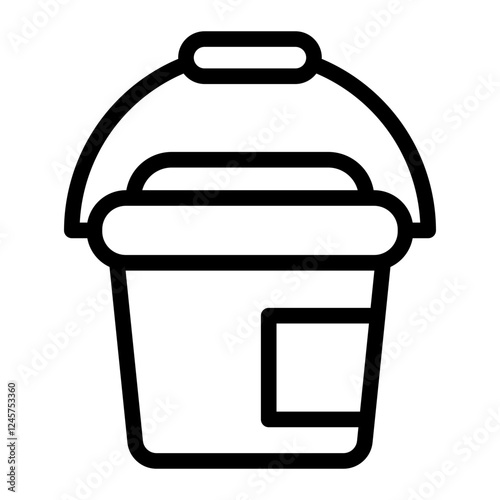 pail Line Icon