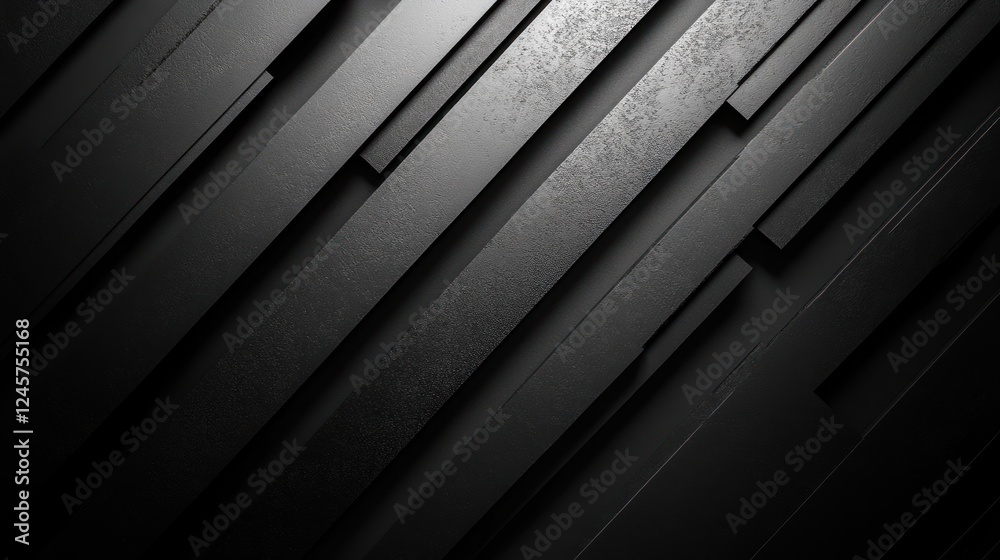 Obraz premium Minimalistic Abstract Composition with Black Diagonal Lines on Smooth Background