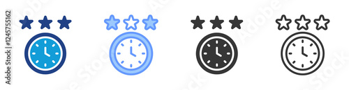 Real Time Feedback icon set multiple style collection