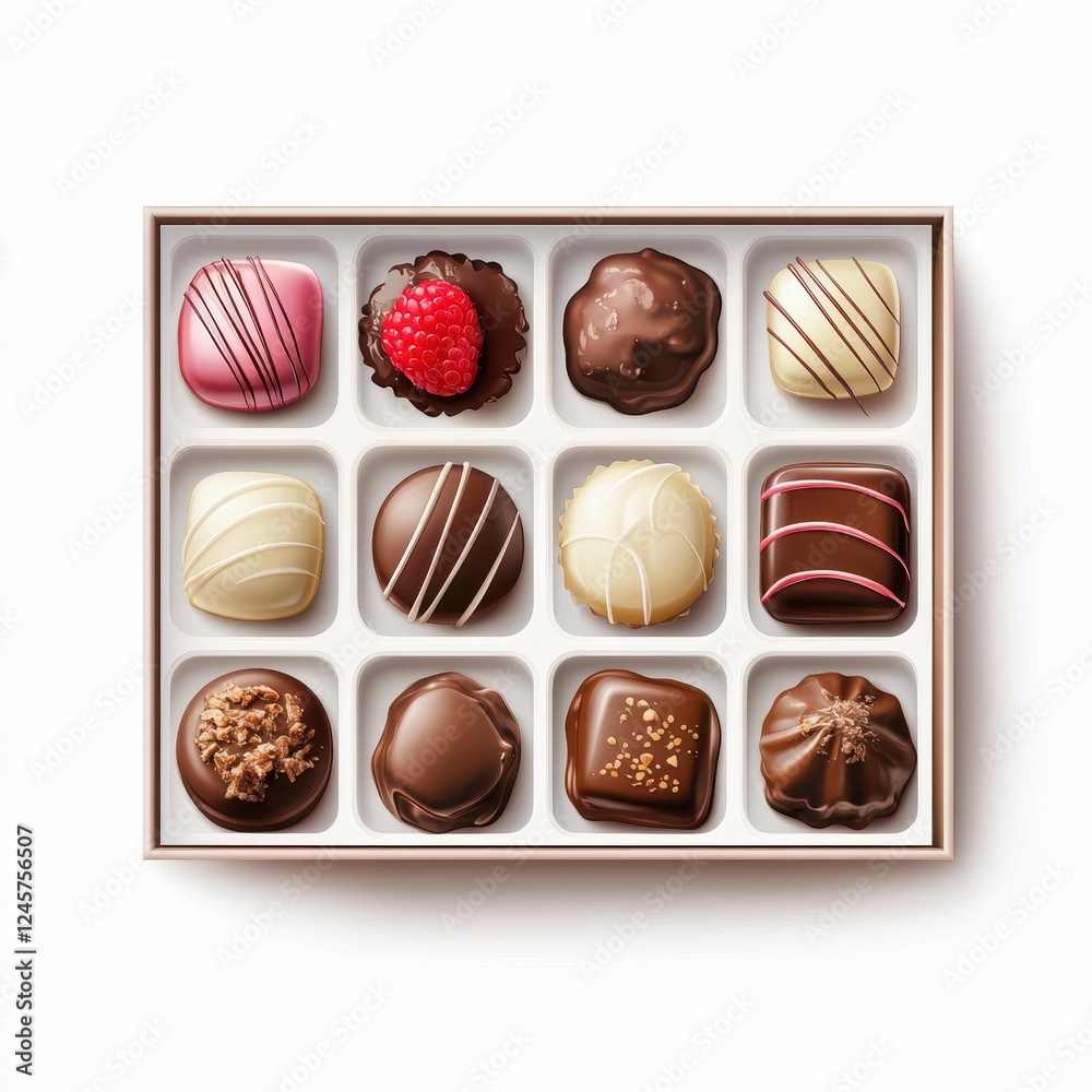 Delicious assorted chocolate box. Delicious assorted chocolate box.