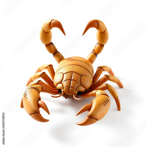 scorpion cartoon isolated on white, zodiacal scorpius representation