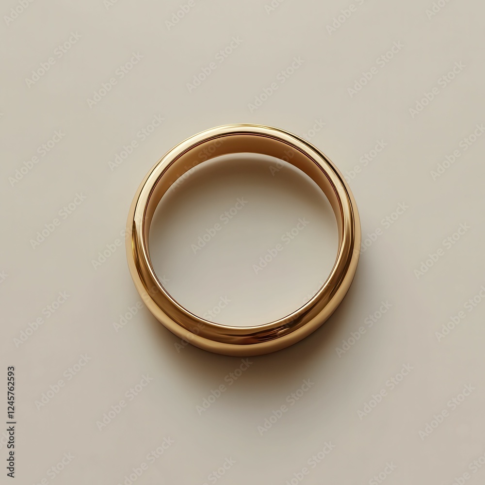 Elegant gold ring on a smooth surface. Elegant gold ring on a smooth surface.