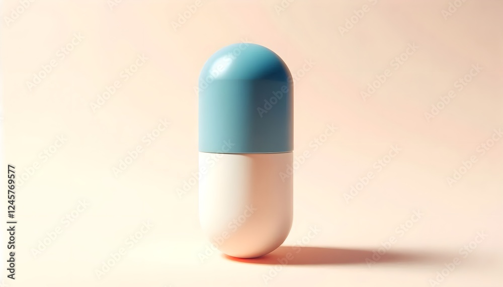 blue capsule medical medicine on light background blue capsule medical medicine on light background