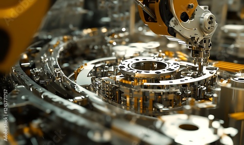 Precision Robotic Assembly: Intricate Machinery in Motion