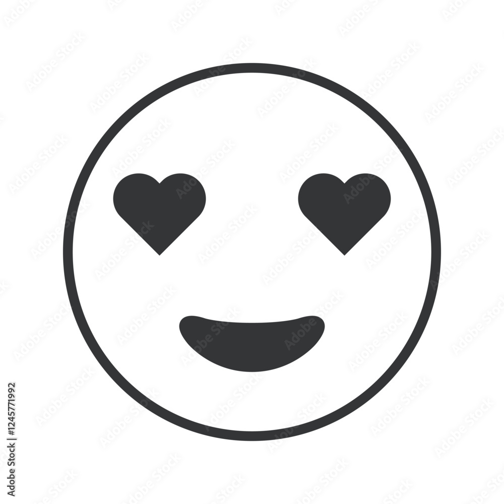 Grin Heart icon design in illustrator. Valentine icon. Grin Heart icon design in illustrator. Valentine icon.