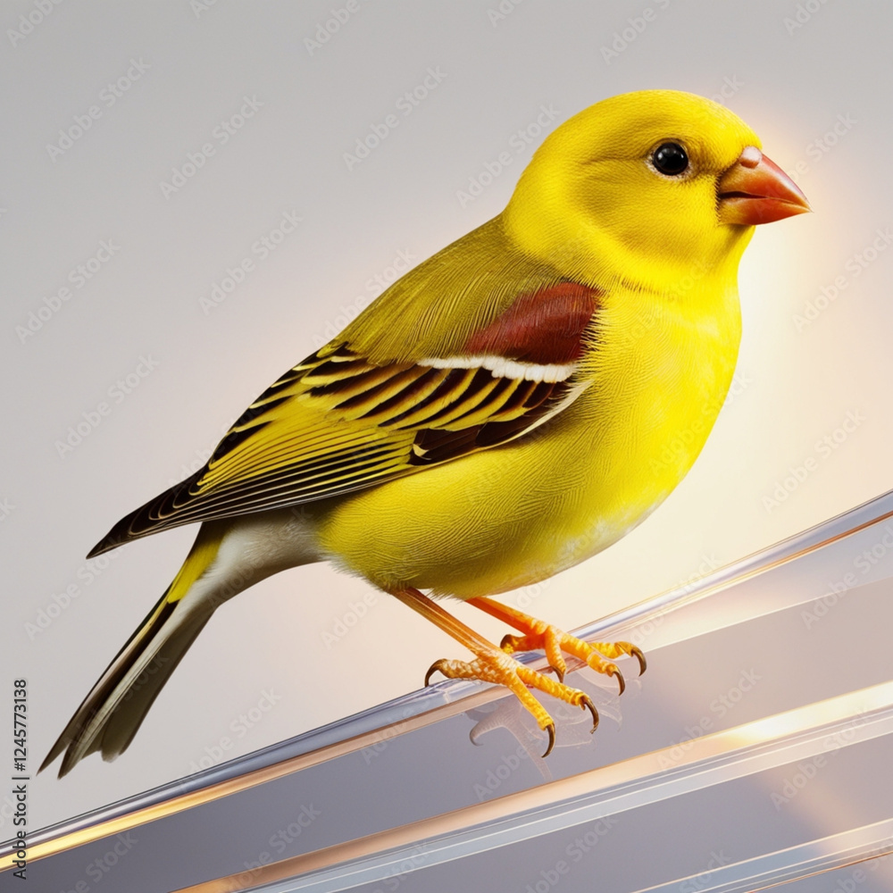 Fototapeta premium Elegant goldfinch isolated on transparent background for ornithology and nature-themed design projects