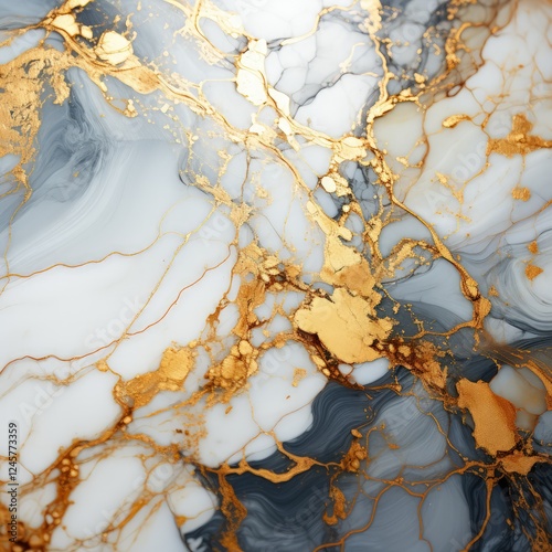 Soft and Elegant White and Gold Abstract Marble Texture Pattern