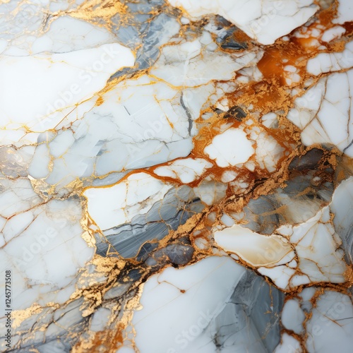 Soft and Elegant White and Gold Abstract Marble Texture Pattern