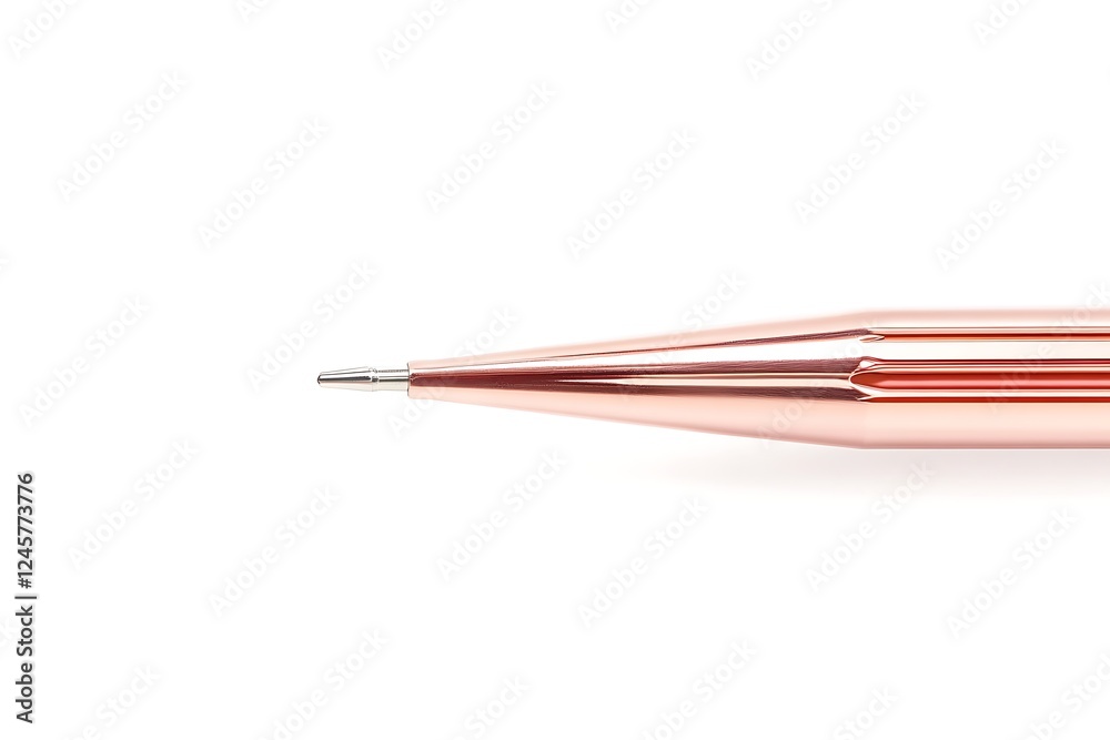 Close-up of a Rose Gold Metallic Ballpoint Pen Tip Close-up of a Rose Gold Metallic Ballpoint Pen Tip