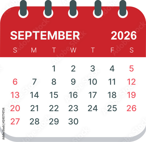 2026 calender-September