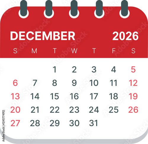 2026 calender-December