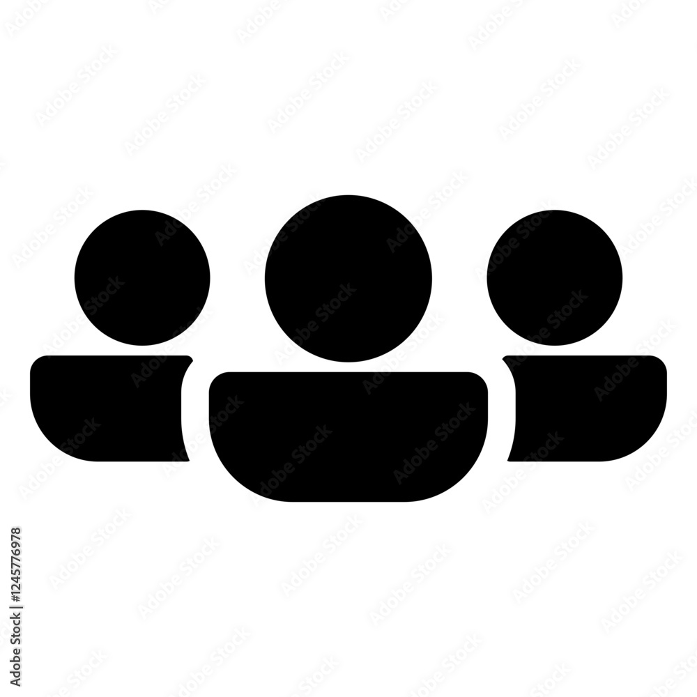 Simple Teamwork Glyph Icon for Business and Office Collaboration Simple Teamwork Glyph Icon for Business and Office Collaboration
