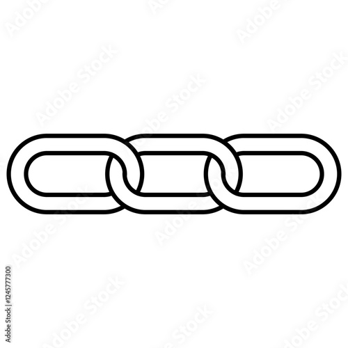Three Interlocking Chain Links, connection network unity bond togetherness symbol