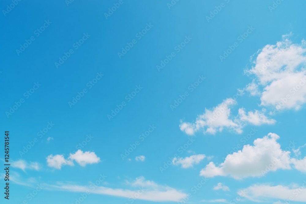 Sunny sky, fluffy clouds, daytime, background for design Sunny sky, fluffy clouds, daytime, background for design