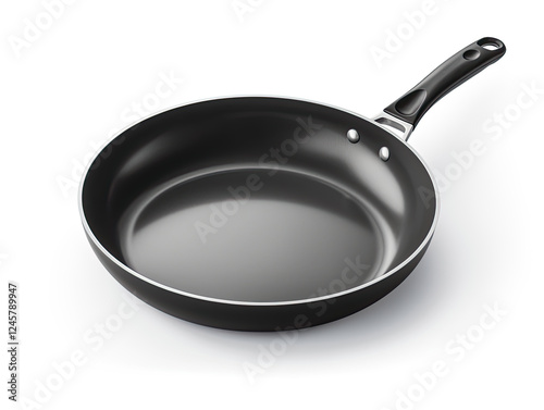 Wallpaper Mural Black Non-Stick Frying Pan on White Background Torontodigital.ca
