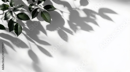 Wallpaper Mural Botanical leaf shadows on a light background. Torontodigital.ca