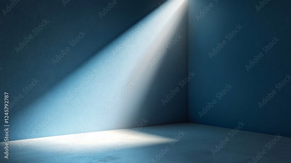 A dimly lit corner with a beam of light creating a serene atmosphere. A dimly lit corner with a beam of light creating a serene atmosphere.