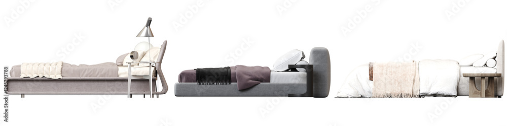 double bed isolated on white background, furniture for the bedroom interior, 3D illustration, cg render
double bed isolated on white background, furniture for the bedroom interior, 3D illustration, cg render