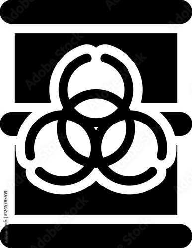 Hazardous Waste Glyph Icon