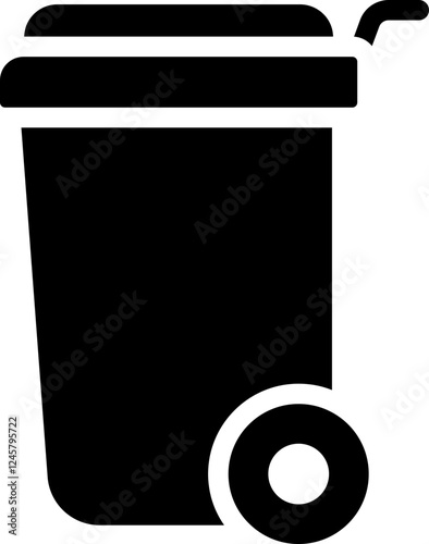 Garbage Can Glyph Icon