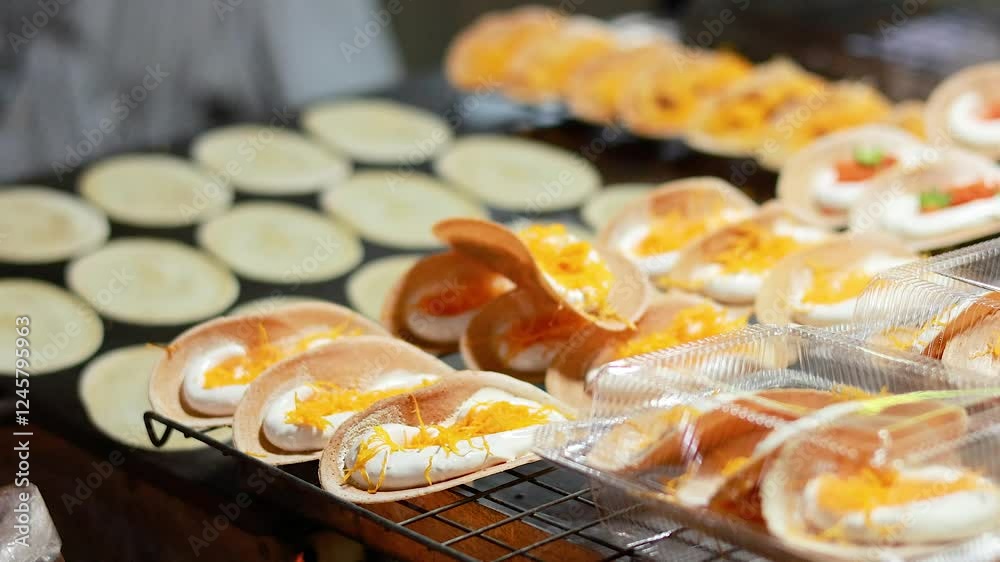 Thai Crispy Pancakes at Floating Market
