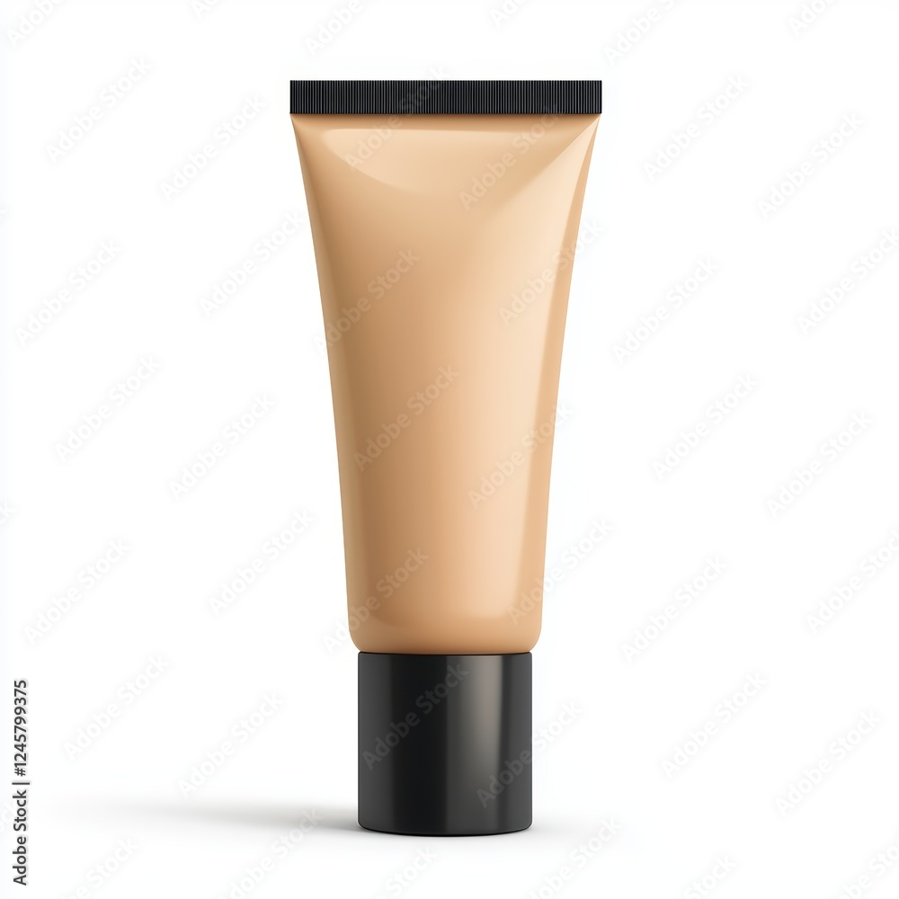 BB cream tube with a soft matte finish, isolated on white BB cream tube with a soft matte finish, isolated on white
