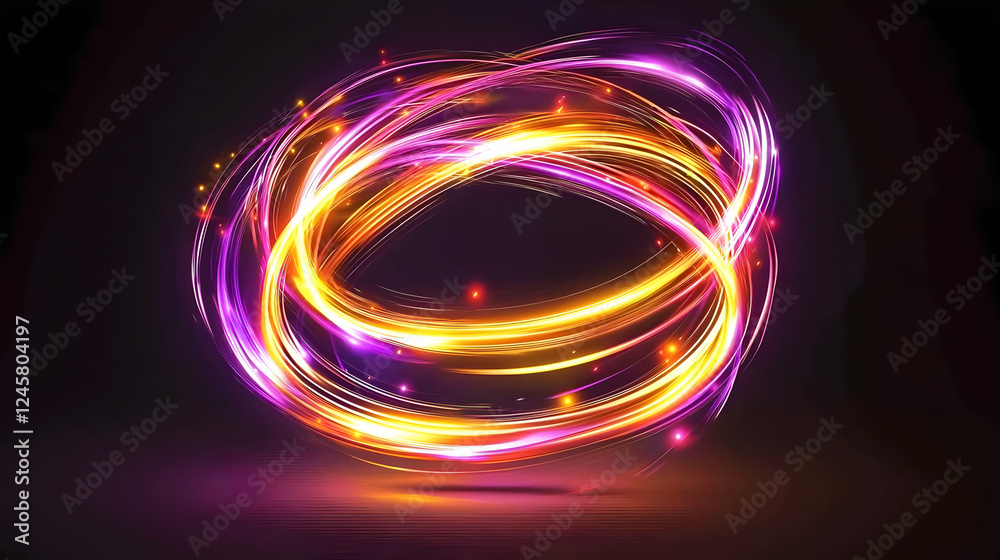 Abstract light swirls, energy, dark background, design Abstract light swirls, energy, dark background, design