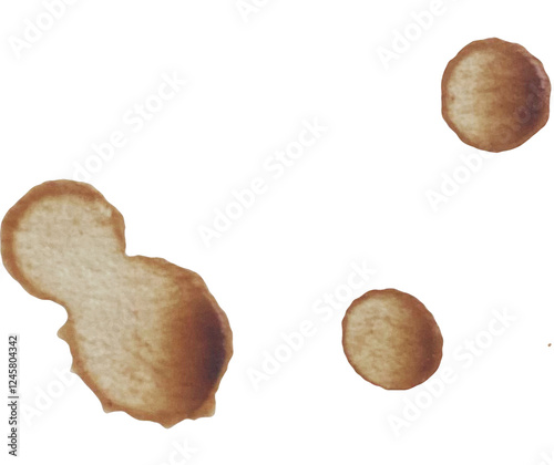 Real coffee stains, coffee ring