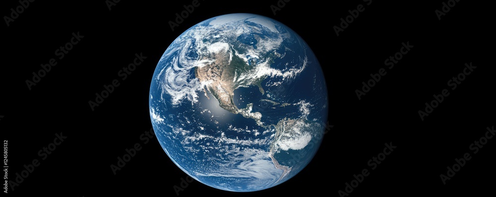 Beautiful Earth showing continents and oceans from space. Beautiful Earth showing continents and oceans from space.