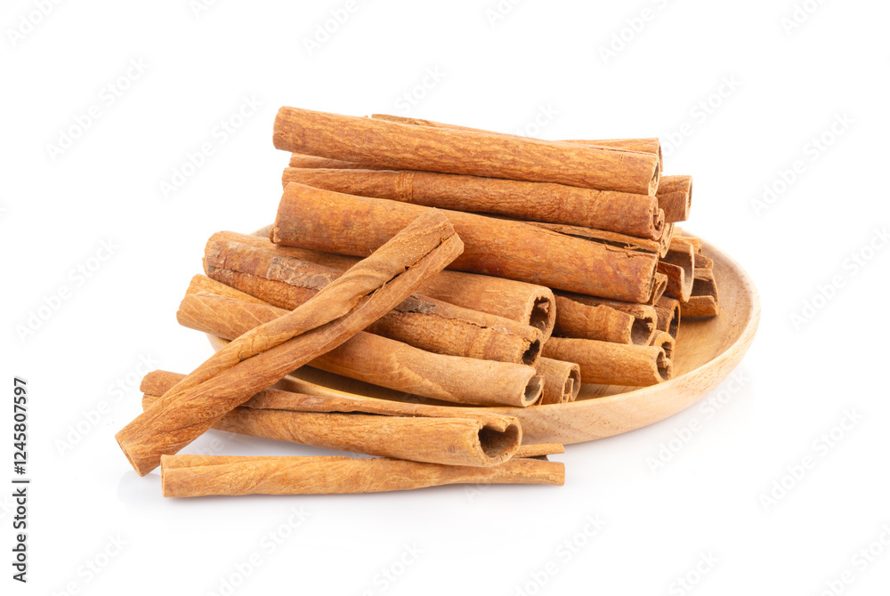 Cinnamon sticks isolated on white background Cinnamon sticks isolated on white background