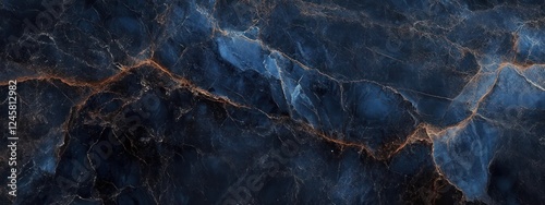 dark marble texture intricate blue veining ambient lighting high definition glossy reflections close up photo