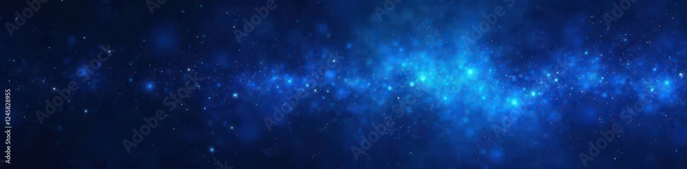 Obraz premium Blue ray streaks on dark background, cosmic effect, radiant, effect, galaxy
