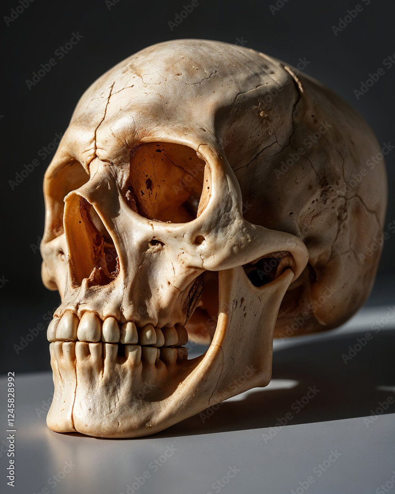 Obraz premium realistic human skull