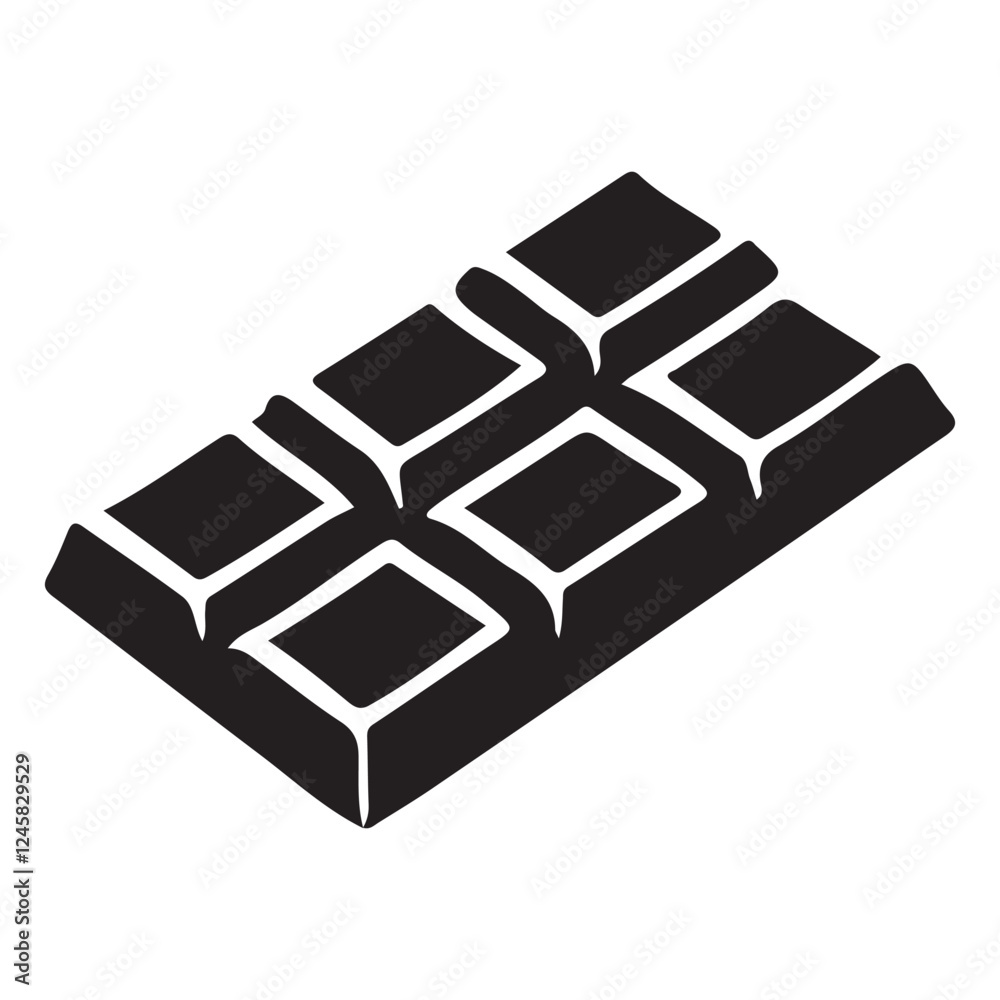Delicious chocolate bar vector icon for snack and sweets Delicious chocolate bar vector icon for snack and sweets