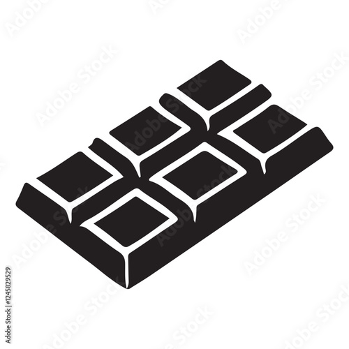 Delicious chocolate bar vector icon for snack and sweets
