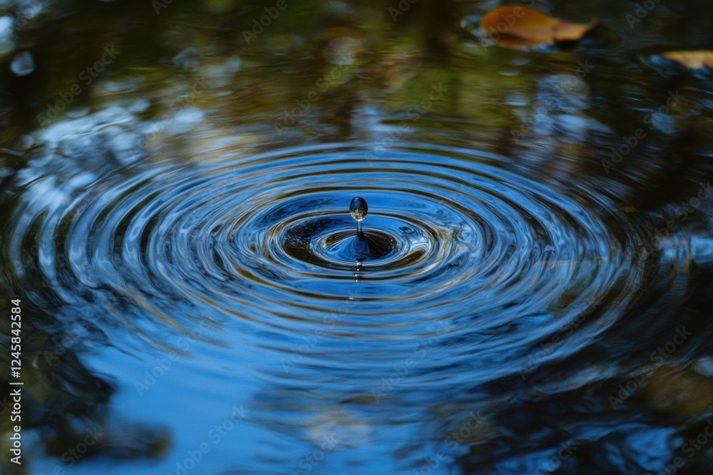 The Serenity of a Single Drop: Concentric Circles on Still Water