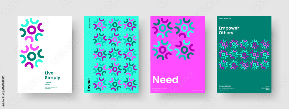 Obraz premium Modern Report Template. Geometric Book Cover Design. Abstract Background Layout. Banner. Brochure. Poster. Business Presentation. Flyer. Catalog. Leaflet. Pamphlet. Notebook. Newsletter. Magazine