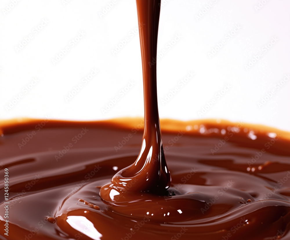 Decadent melted chocolate flowing in a mesmerizing swirl. Decadent melted chocolate flowing in a mesmerizing swirl.