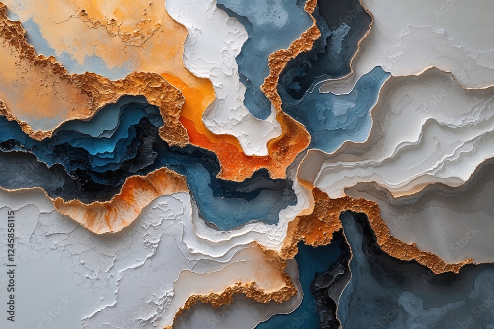 Dynamic Abstract Artwork with Enhanced Visual Elements and Rich Textures for Stunning Wall Decor Dynamic Abstract Artwork with Enhanced Visual Elements and Rich Textures for Stunning Wall Decor
