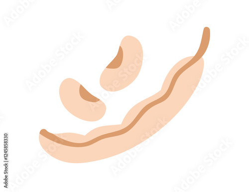 Beans, pod and seeds. Legume, healthy natural food. Plant protein, vegetable,...