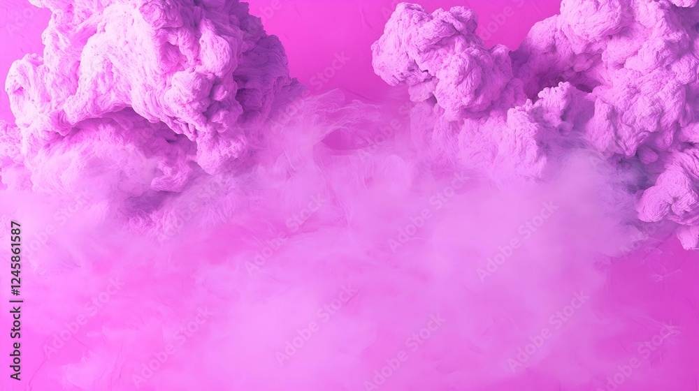 Fototapeta premium Vibrant Pink Clouds and Mist Abstract Background for Creative Design