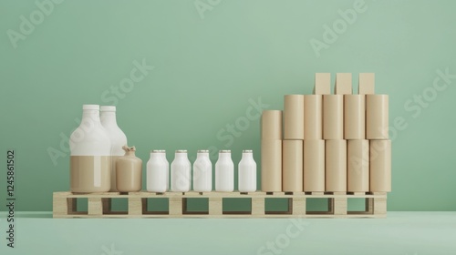 A clean, organized packaging plant with pallets of finished goods stacked ready to be shipped