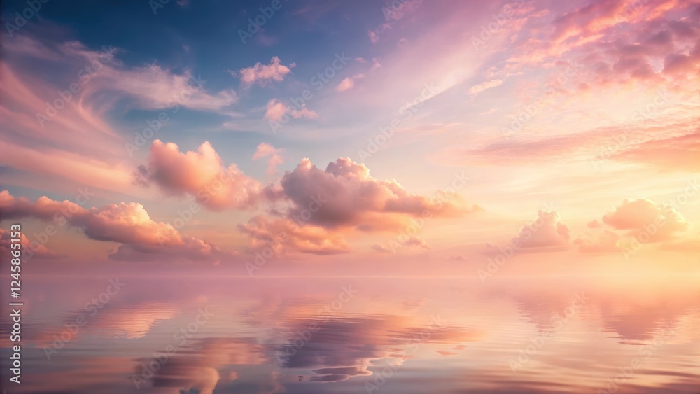 Gentle wispy clouds float across a pale pink sky with subtle texture and soft gradations, evoking a sense of serene tranquility and peaceful morning hours , dreamy, landscape Gentle wispy clouds float across a pale pink sky with subtle texture and soft gradations, evoking a sense of serene tranquility and peaceful morning hours , dreamy, landscape