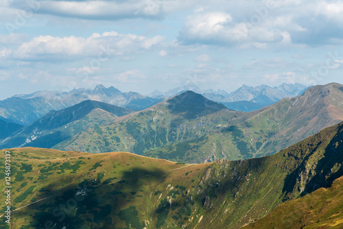 View from Koncista hill in Western Tatras mountains on slovakian-polish borders photo