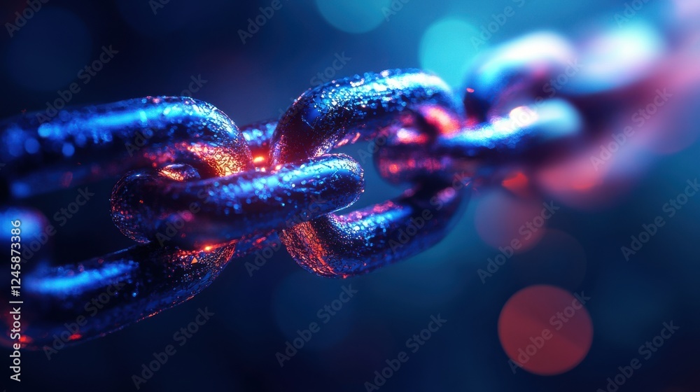 Blockchain technology ensuring transparency and security in supply chains worldwide, copy space, dynamic theme Blockchain technology ensuring transparency and security in supply chains worldwide, copy space, dynamic theme