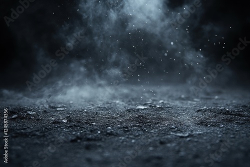 Ethereal Dark Landscape: Mysterious Dust and Smoke