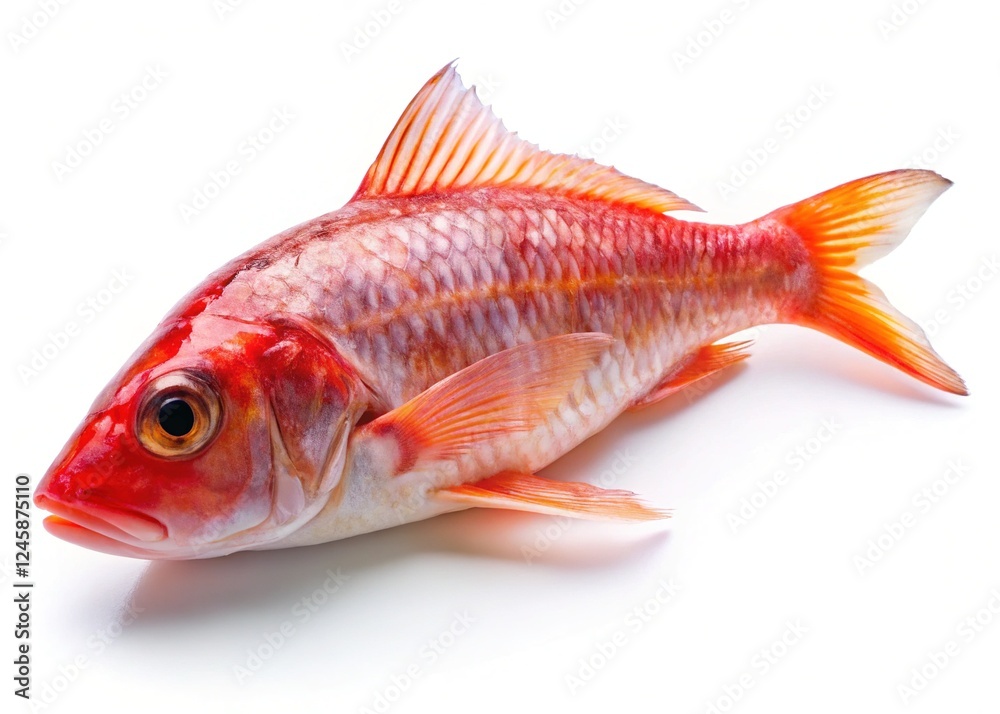 Red Mullet Fish Isolated on White Background Red Mullet Fish Isolated on White Background