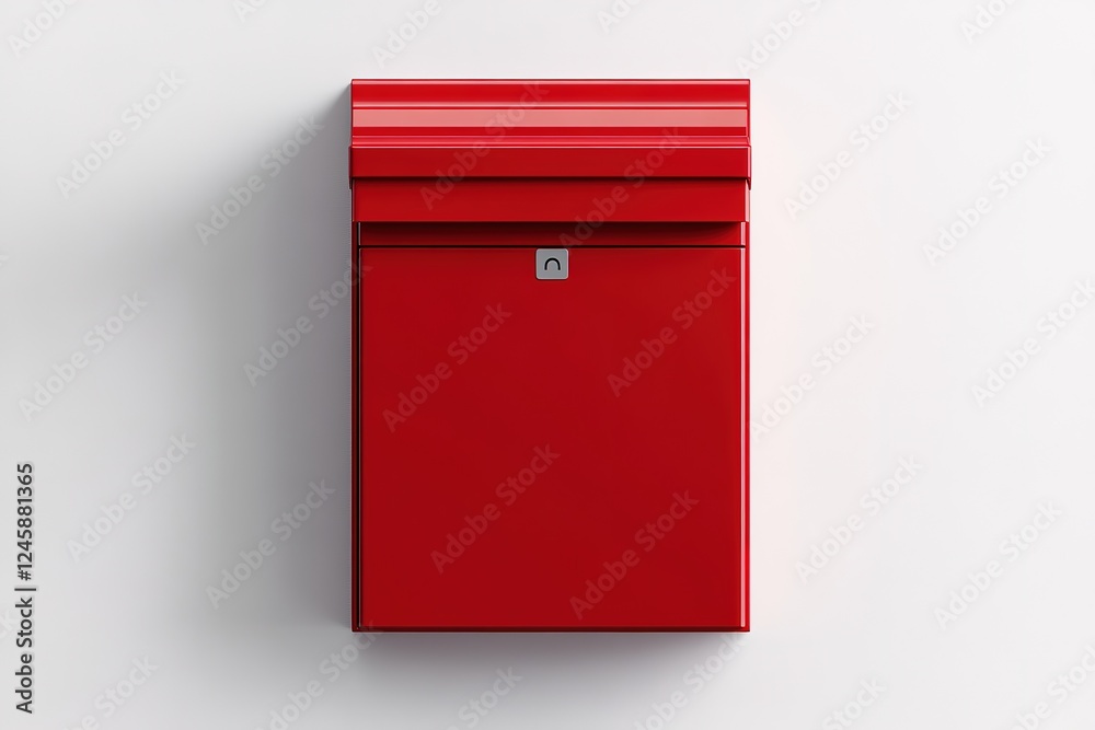 Vibrant Red Mailbox with Number Six, Isolated on Pure White Background. Perfect for graphic design projects, websites, and branding materials. Clean, crisp, and ready to use. High-resolution image for Vibrant Red Mailbox with Number Six, Isolated on Pure White Background. Perfect for graphic design projects, websites, and branding materials. Clean, crisp, and ready to use. High-resolution image for