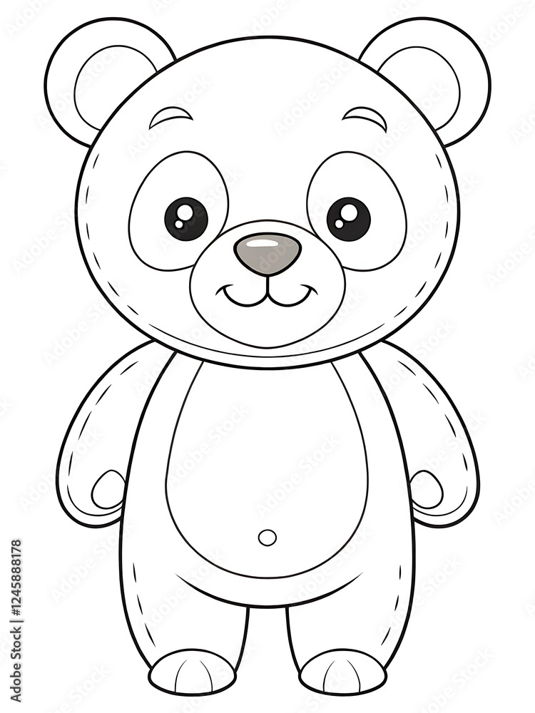 Teddy bear is standing with its legs apart Teddy bear is standing with its legs apart