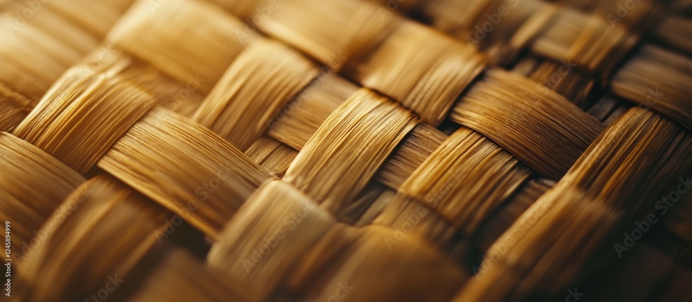 Fototapeta premium Bamboo weaving texture showcasing intricate patterns for natural and sustainable design elements in crafts and decor